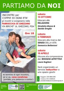 “Partiamo da noi”: un percorso per coppie di ogni età